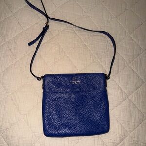 Kate Spade Royal Blue Pebbled Crossbody Bag